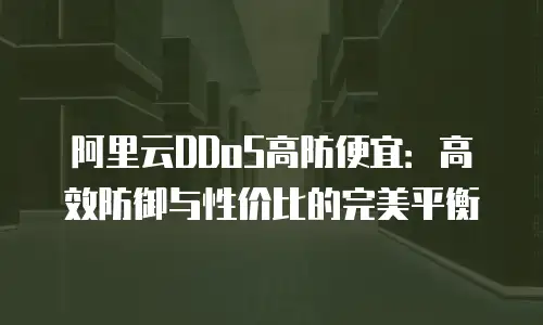 阿里云DDoS高防便宜：高效防御与性价比的完美平衡