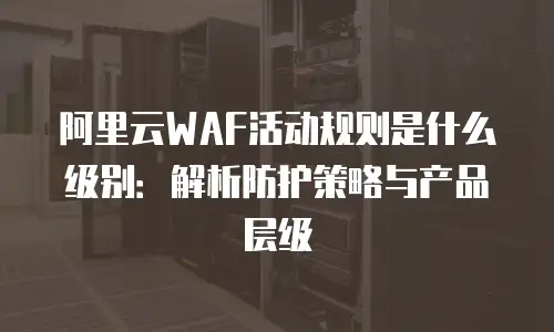 阿里云WAF活动规则是什么级别：解析防护策略与产品层级