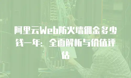阿里云Web防火墙佣金多少钱一年：全面解析与价值评估
