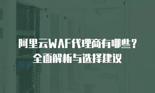 阿里云WAF代理商有哪些？全面解析与选择建议