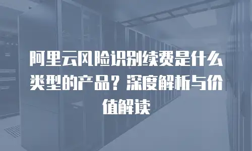 阿里云风险识别续费是什么类型的产品？深度解析与价值解读