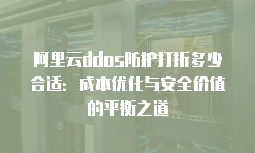 阿里云ddos防护打折多少合适：成本优化与安全价值的平衡之道