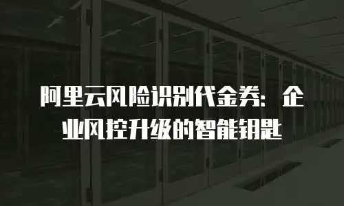 阿里云风险识别代金券：企业风控升级的智能钥匙