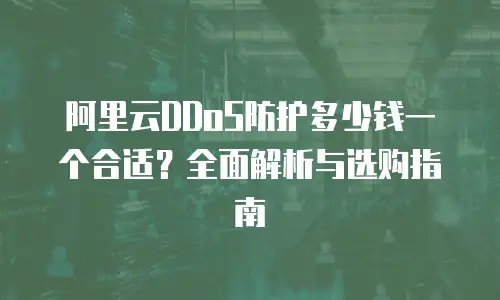 阿里云DDoS防护多少钱一个合适？全面解析与选购指南