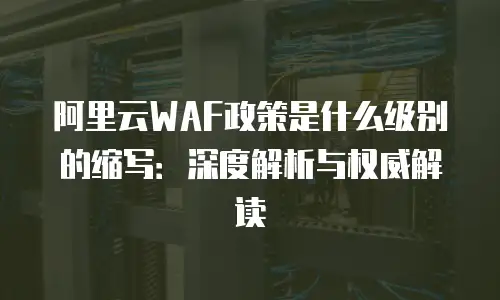 阿里云WAF政策是什么级别的缩写：深度解析与权威解读