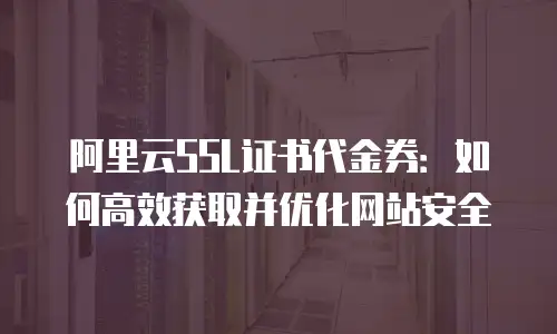 阿里云SSL证书代金券：如何高效获取并优化网站安全