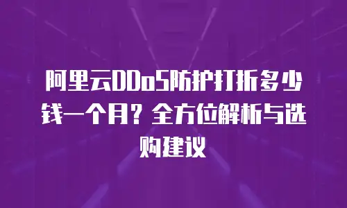 阿里云DDoS防护打折多少钱一个月？全方位解析与选购建议