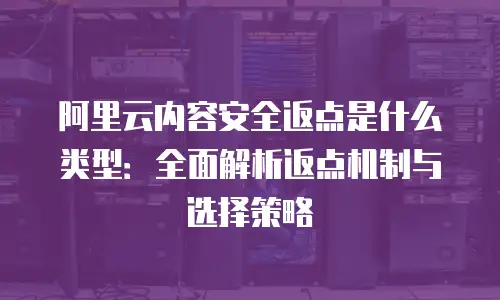 阿里云内容安全返点是什么类型：全面解析返点机制与选择策略