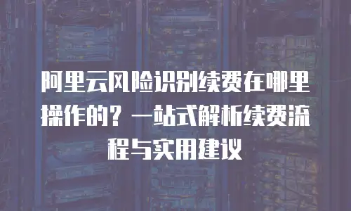 阿里云风险识别续费在哪里操作的？一站式解析续费流程与实用建议
