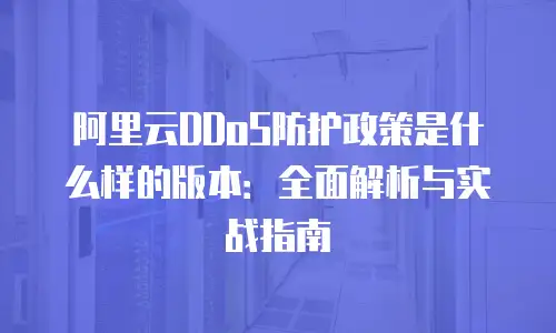 阿里云DDoS防护政策是什么样的版本：全面解析与实战指南