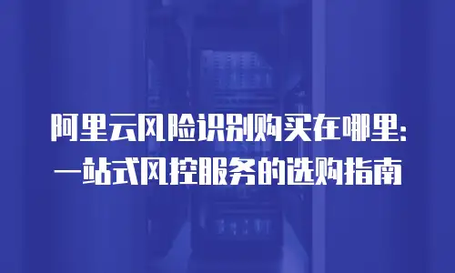 阿里云风险识别购买在哪里：一站式风控服务的选购指南