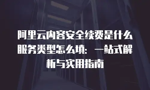 阿里云内容安全续费是什么服务类型怎么填：一站式解析与实用指南