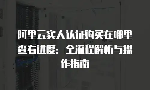阿里云实人认证购买在哪里查看进度：全流程解析与操作指南