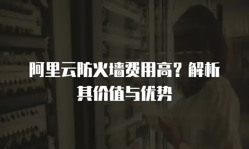 阿里云防火墙费用高？解析其价值与优势