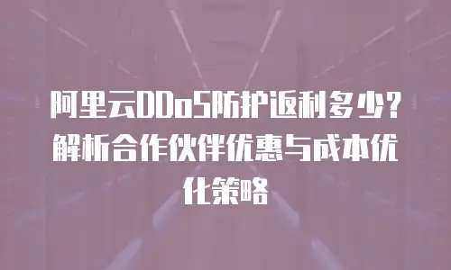 阿里云DDoS防护返利多少？解析合作伙伴优惠与成本优化策略