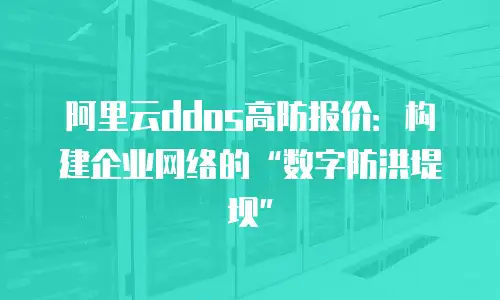 阿里云ddos高防报价：构建企业网络的“数字防洪堤坝”