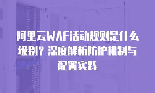 阿里云WAF活动规则是什么级别？深度解析防护机制与配置实践