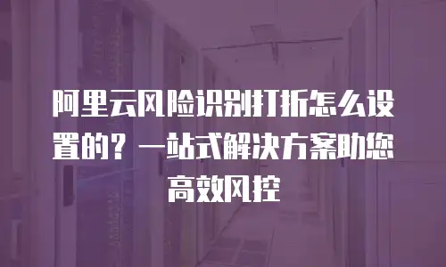 阿里云风险识别打折怎么设置的？一站式解决方案助您高效风控