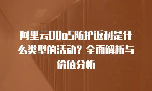 阿里云DDoS防护返利是什么类型的活动？全面解析与价值分析