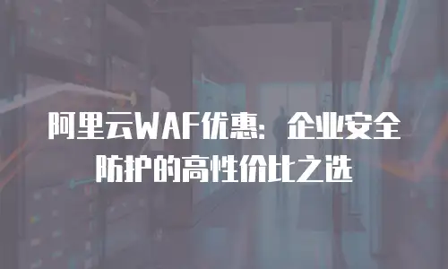 阿里云WAF优惠：企业安全防护的高性价比之选