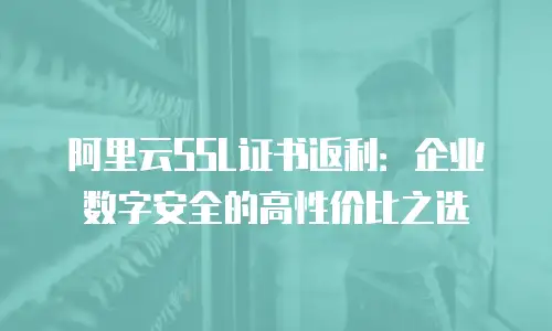 阿里云SSL证书返利：企业数字安全的高性价比之选