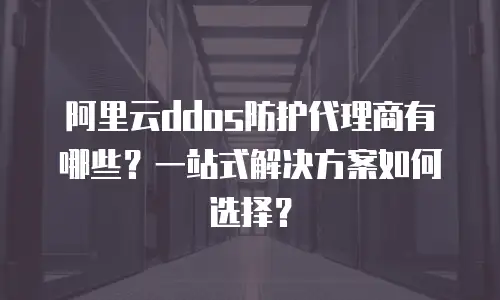 阿里云ddos防护代理商有哪些？一站式解决方案如何选择？