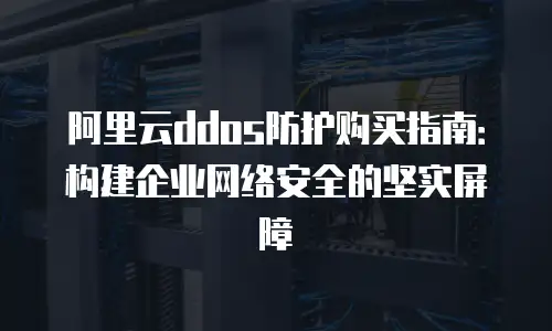 阿里云ddos防护购买指南：构建企业网络安全的坚实屏障