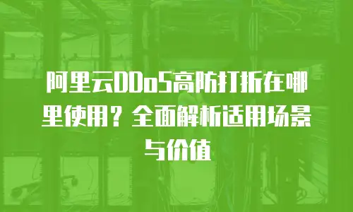 阿里云DDoS高防打折在哪里使用？全面解析适用场景与价值