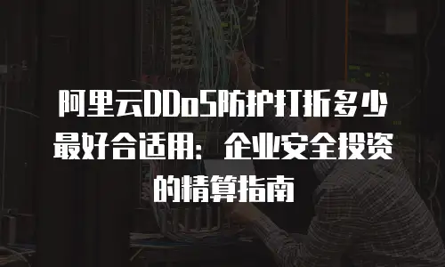 阿里云DDoS防护打折多少最好合适用：企业安全投资的精算指南