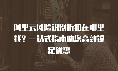 阿里云风险识别折扣在哪里找？一站式指南助您高效锁定优惠