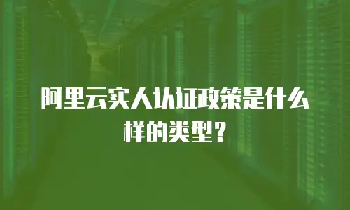 阿里云实人认证政策是什么样的类型？