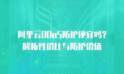 阿里云DDoS防护便宜吗？解析性价比与防护价值