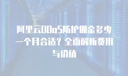 阿里云DDoS防护佣金多少一个月合适？全面解析费用与价值