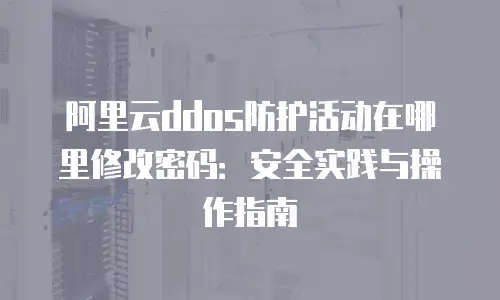 阿里云ddos防护活动在哪里修改密码：安全实践与操作指南