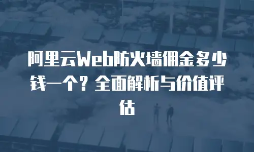 阿里云Web防火墙佣金多少钱一个？全面解析与价值评估