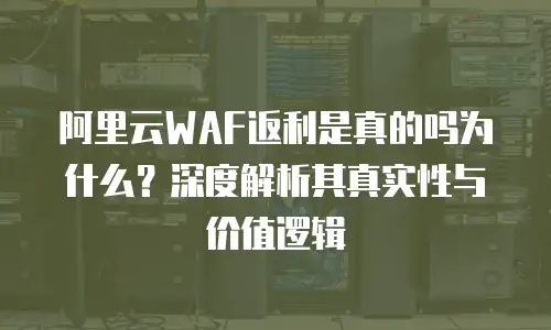 阿里云WAF返利是真的吗为什么？深度解析其真实性与价值逻辑