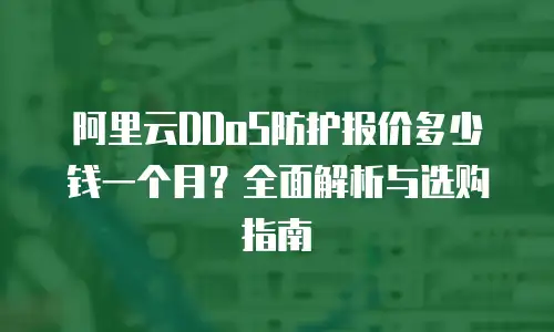 阿里云DDoS防护报价多少钱一个月？全面解析与选购指南