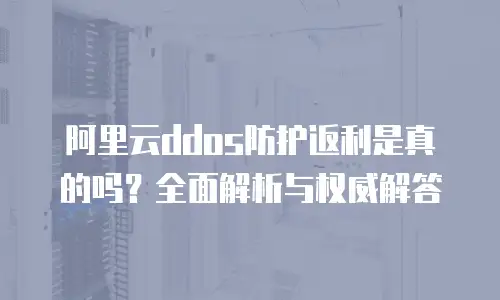 阿里云ddos防护返利是真的吗？全面解析与权威解答