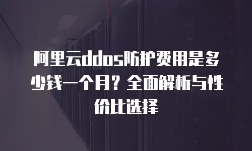 阿里云ddos防护费用是多少钱一个月？全面解析与性价比选择