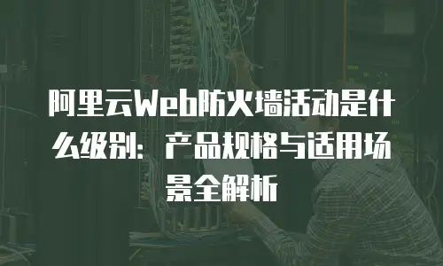 阿里云Web防火墙活动是什么级别：产品规格与适用场景全解析