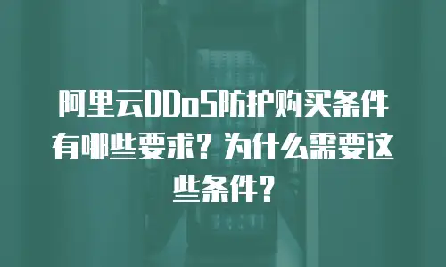 阿里云DDoS防护购买条件有哪些要求？为什么需要这些条件？