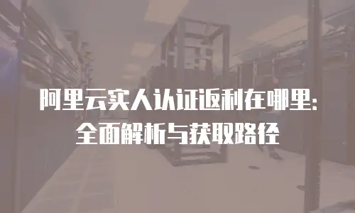 阿里云实人认证返利在哪里：全面解析与获取路径