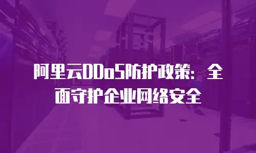 阿里云DDoS防护政策：全面守护企业网络安全
