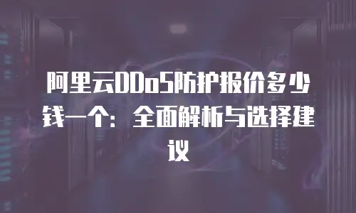 阿里云DDoS防护报价多少钱一个：全面解析与选择建议