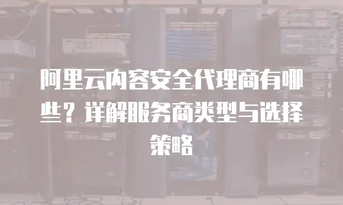 阿里云内容安全代理商有哪些？详解服务商类型与选择策略