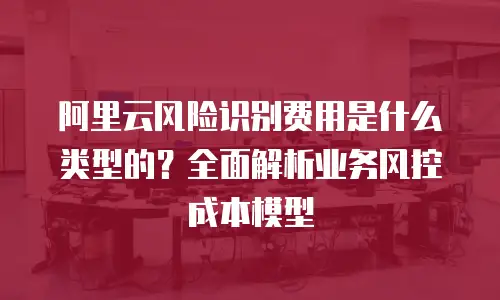 阿里云风险识别费用是什么类型的？全面解析业务风控成本模型