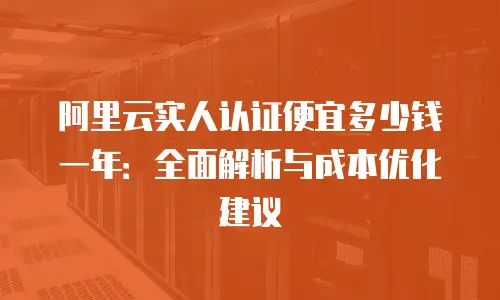 阿里云实人认证便宜多少钱一年：全面解析与成本优化建议