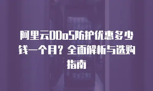 阿里云DDoS防护优惠多少钱一个月？全面解析与选购指南