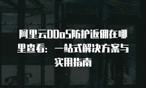 阿里云DDoS防护返佣在哪里查看：一站式解决方案与实用指南