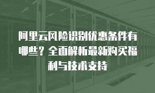 阿里云风险识别优惠条件有哪些？全面解析最新购买福利与技术支持
